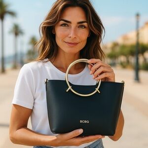 BCBGENERATION | Sammie Satchel in Black Boho Summer